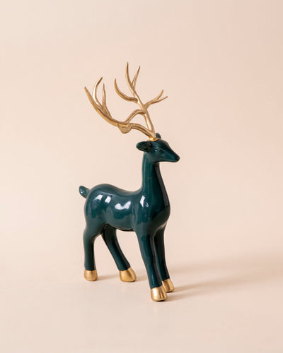Aqua Serenity Deer Table Clock - Set Of 3