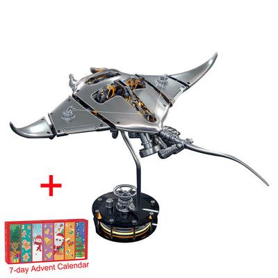 Build Mechanical Mobula Manta Ray Kinetic Sculpture kits Metal Automata Toy